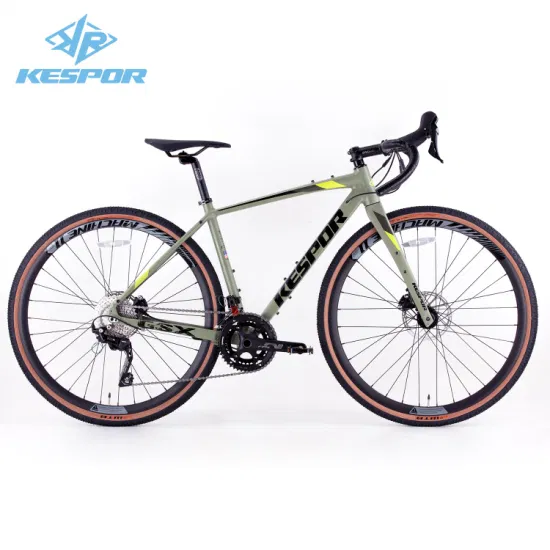 Bicicleta de estrada Gsx personalizada de fábrica 700c 20 velocidades com estrutura de liga e bicicleta de cascalho com garfo de carbono