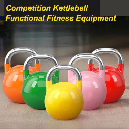 Equipamento de fitness funcional ferro fundido peso fitness exercício competição kettlebell